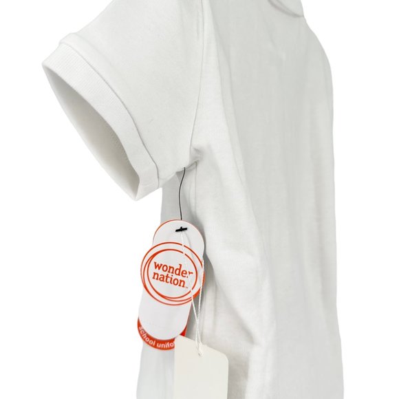Wonder Nation Girls Uniform Short Sleeve Polo-style White XS Tagless Comfort NEW - Picture 6 of 9